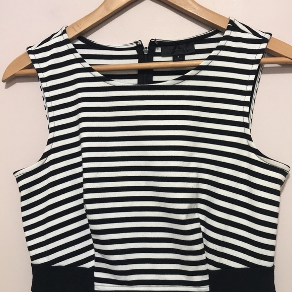 WORTHINGTON sleeveless black and white bodycon dress size Small - Picture 2 of 9